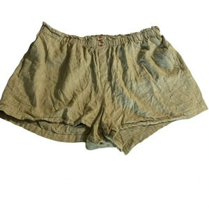 Ava & Viv women's 2XL olive green linen blend shorts